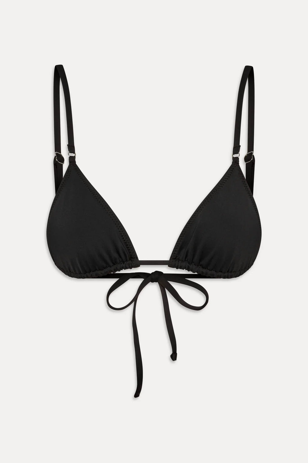 Elena Micro Triangle Bikini Top - Black