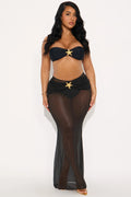 Merida Starfish Hardware 3 Piece Bikini & Skirt Set - Black