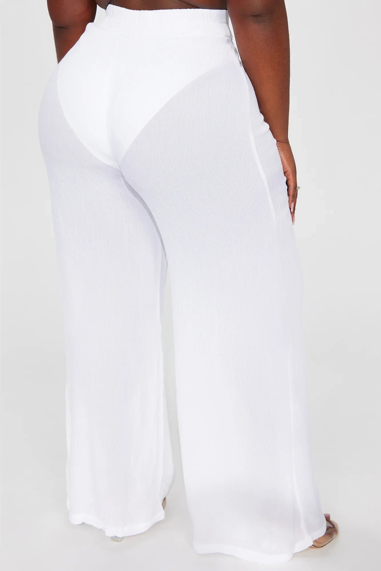 Breezy Nights Linen Swim Cover Up Pants - White