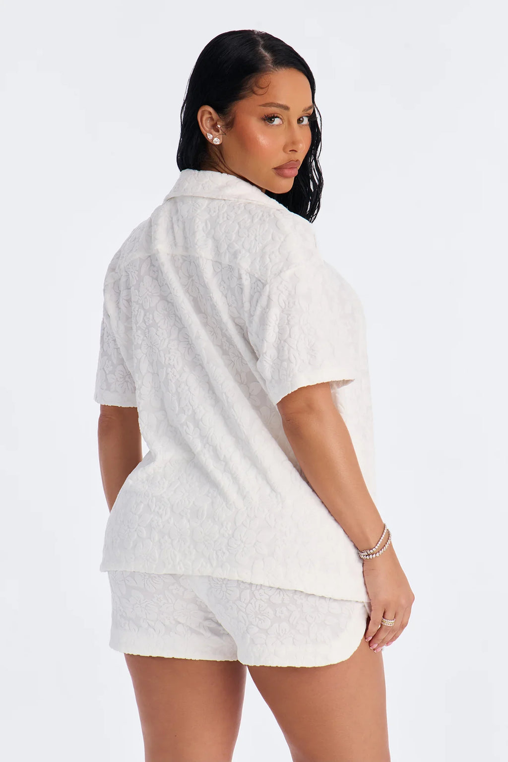 Your One And Only Bikini And Coverup Short Set - White