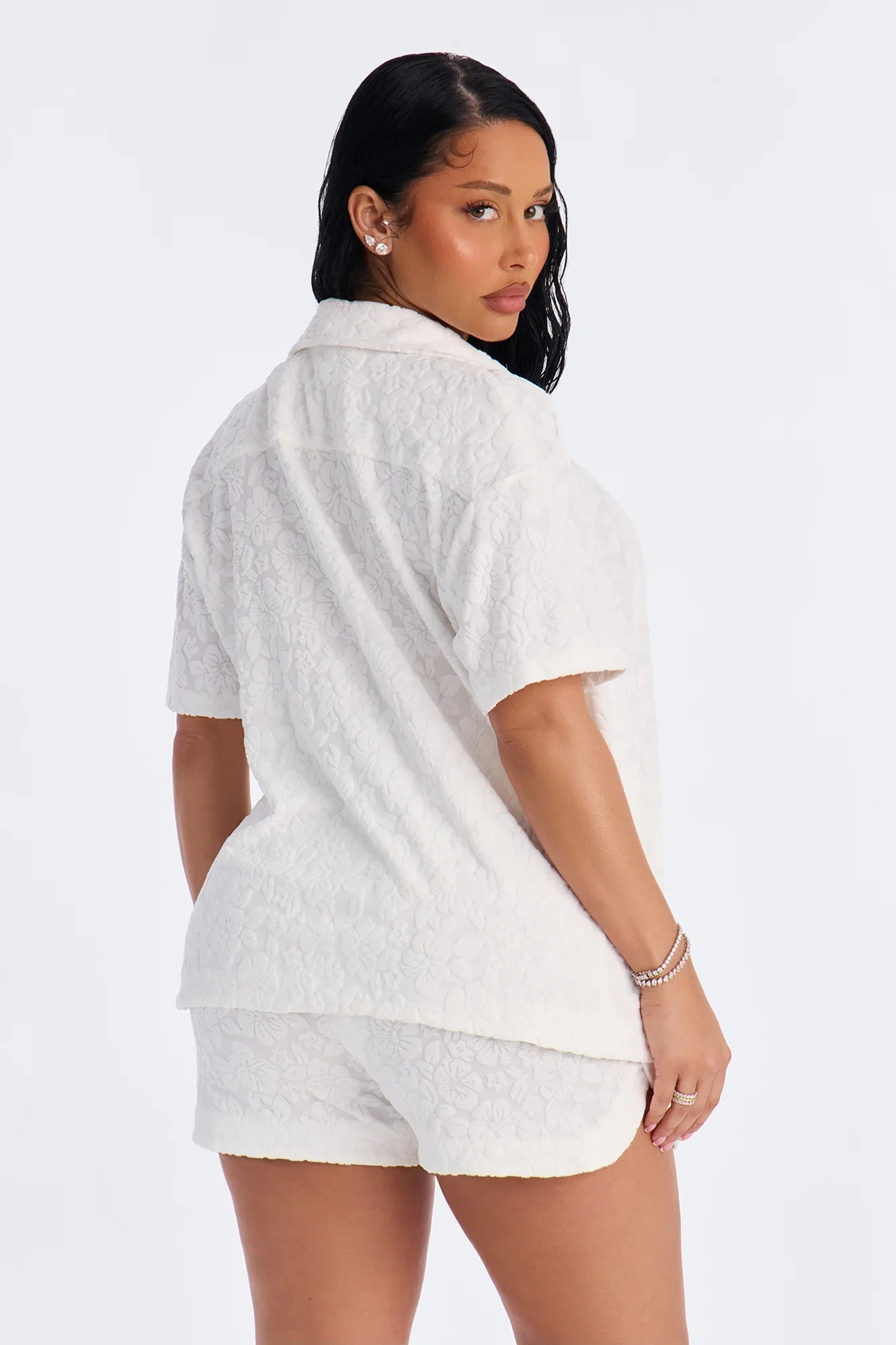 Your One And Only Bikini And Coverup Short Set - White