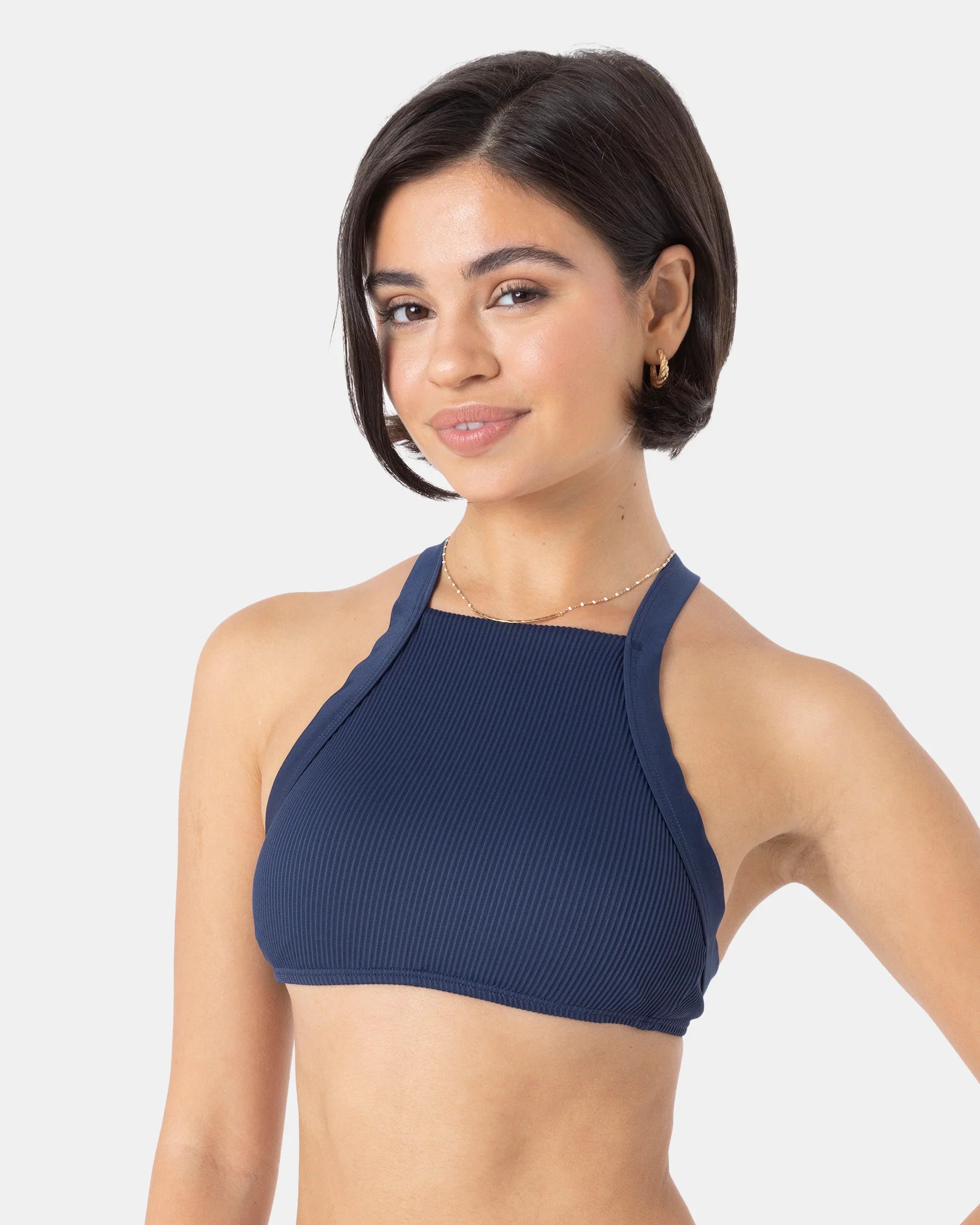 Rib Roxy Love High Neck Bikini Top