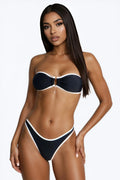 Harper Hardware Contrast Trim 2 Piece Bikini - Black/White