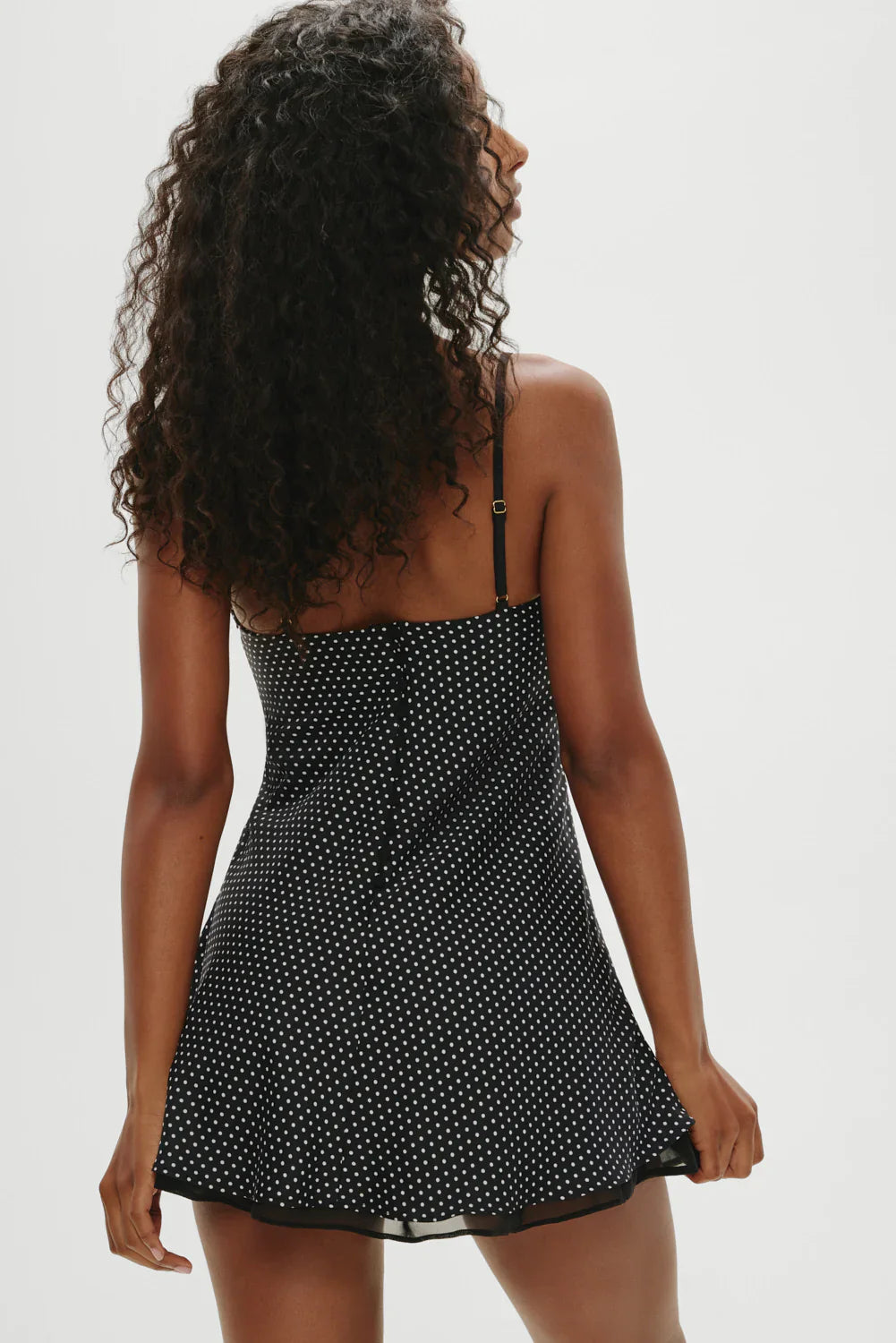 x Khy Kenley Satin Mini Dress - Moonlit Dot