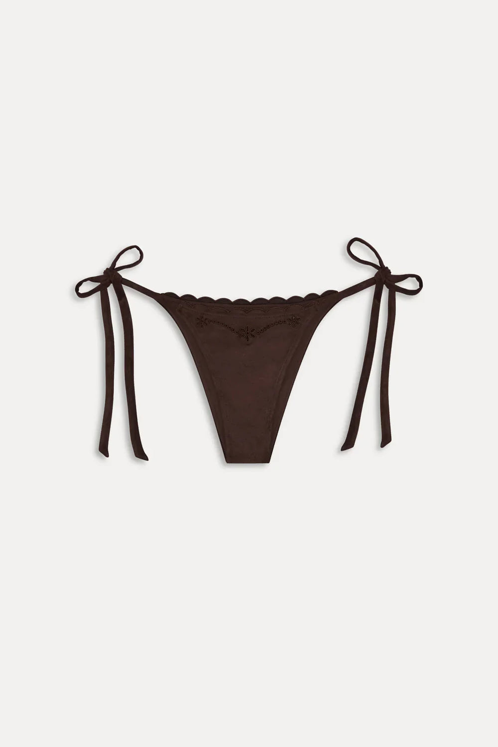 Mackenzie Suede String Bikini Bottom - Desert Suede
