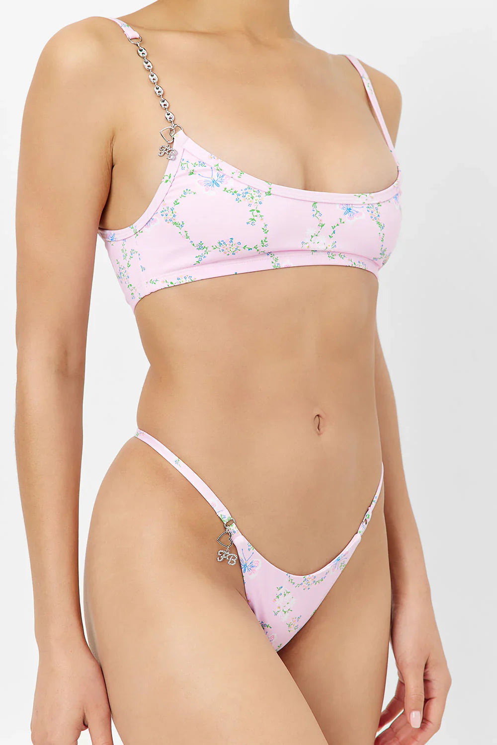Sara Floral Thong Bikini Bottom - Fairytale