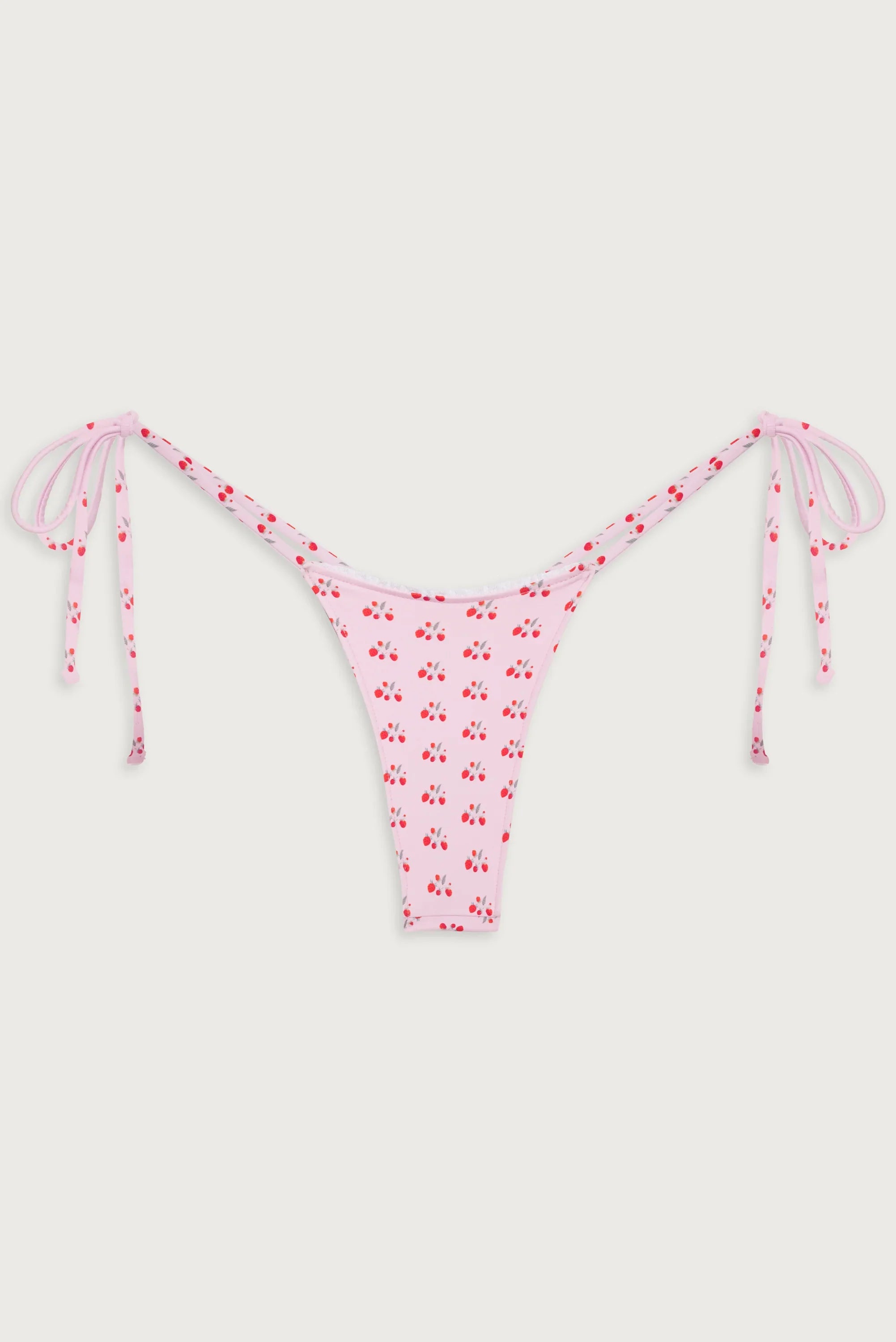 Divine Tie Side Skimpy Bikini Bottom - Baby Berry