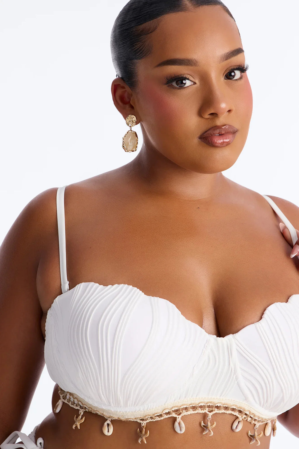 Astrid Seashell Charm 2 Piece Underwire Bikini Set - Ivory