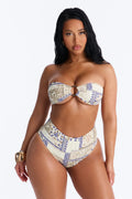 Around Me 2pc Bandeau Bikini - Ivory/combo
