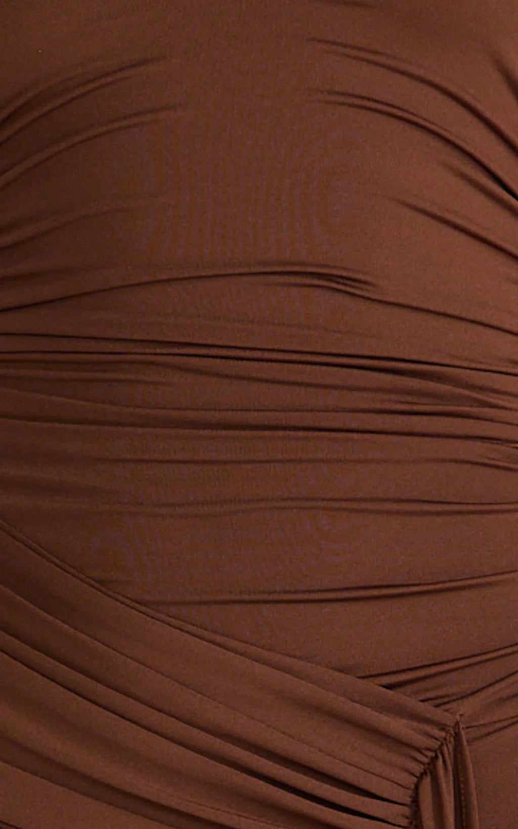 Dixie Maxi Dress - Plunge Halter Low Back Dress in Chocolate
