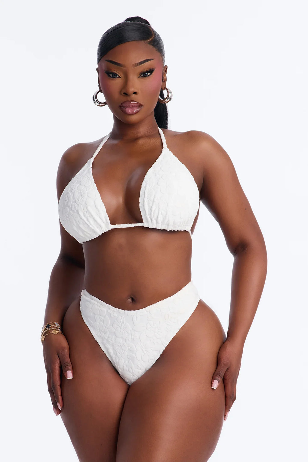 Your One And Only Bikini And Coverup Short Set - White