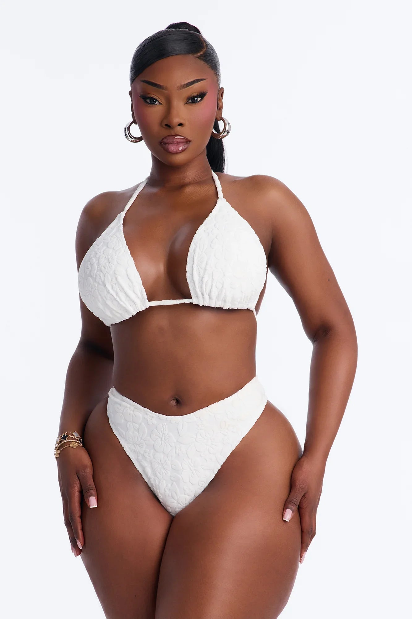 Your One And Only Bikini And Coverup Short Set - White