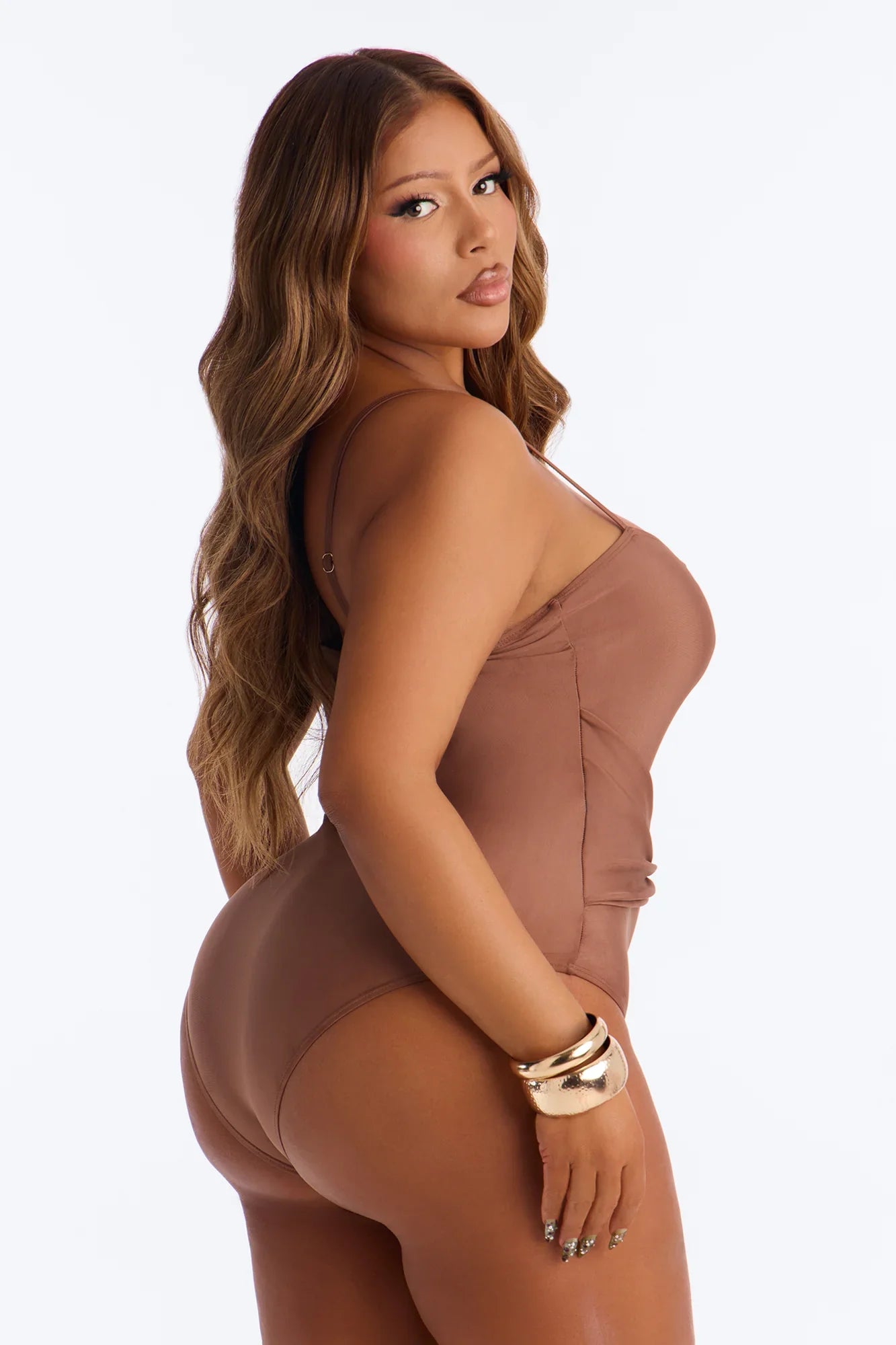 Dancing With You 1pc Swimsuit - Brown