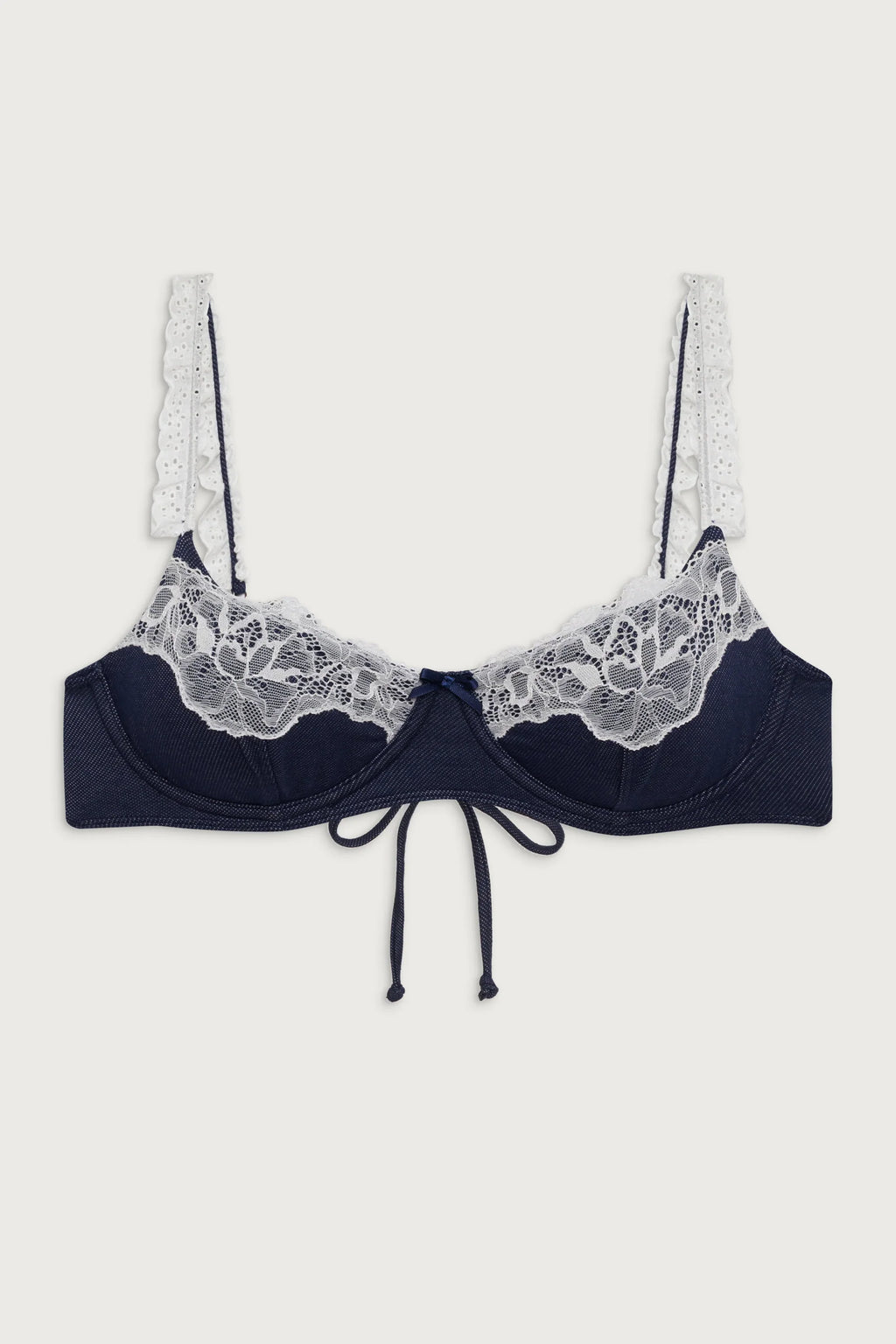 Ford Underwire Balconette Bikini Top - Blue Denim
