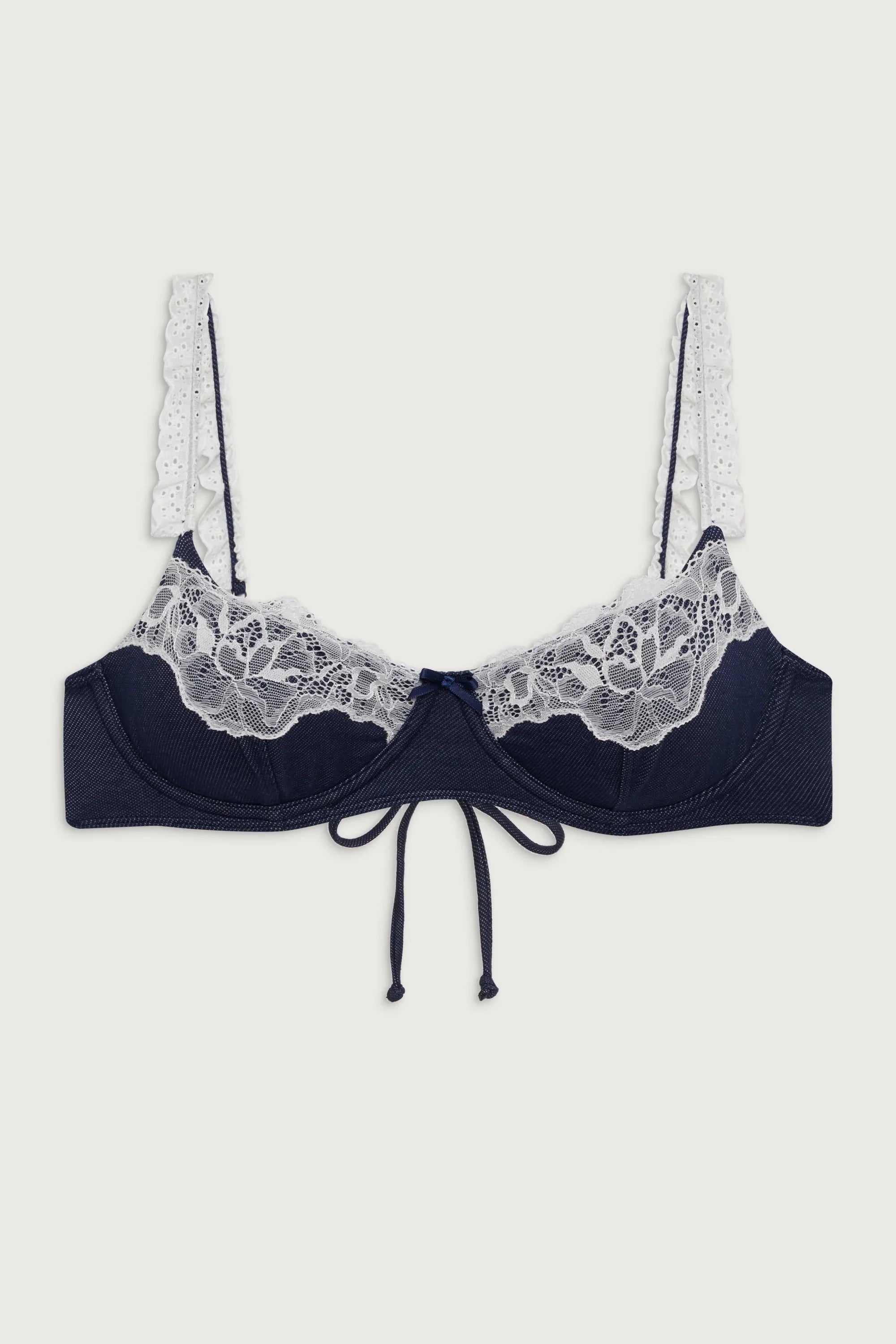 Ford Underwire Balconette Bikini Top - Blue Denim