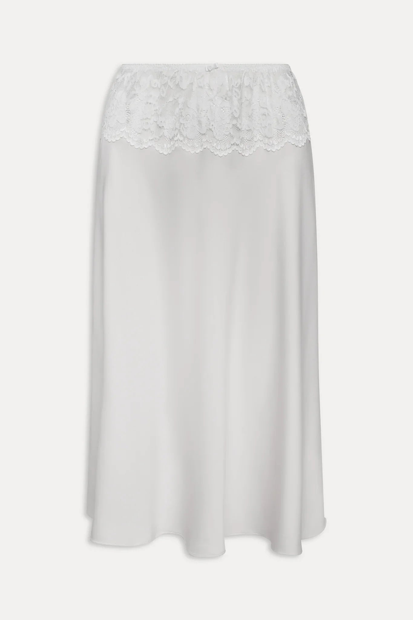Harper Satin Lace Midi Skirt - Heaven