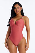 All Part Of The Plan 1 Piece Swimsuit - Rust