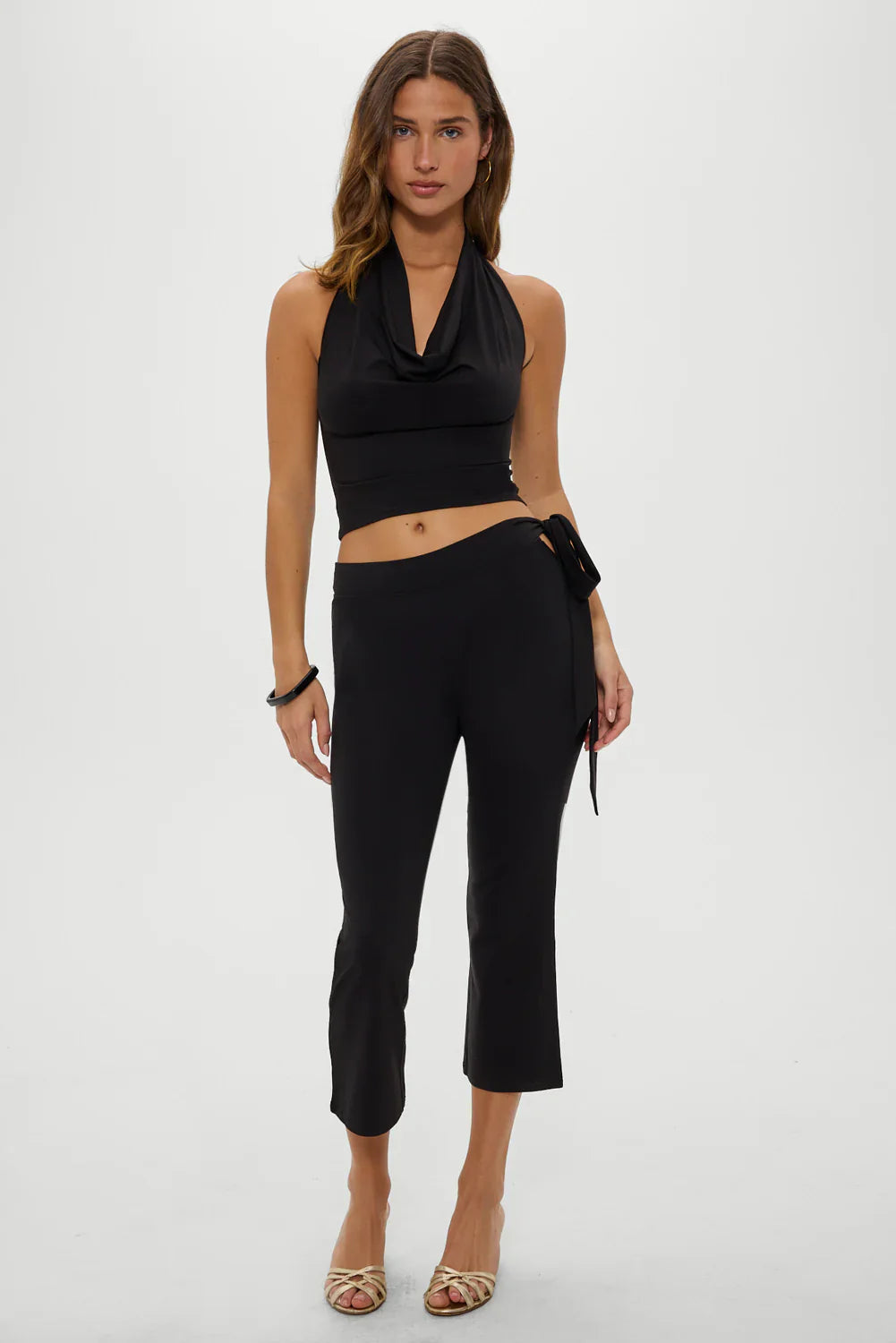 Jay Cowl Neck Top - Black