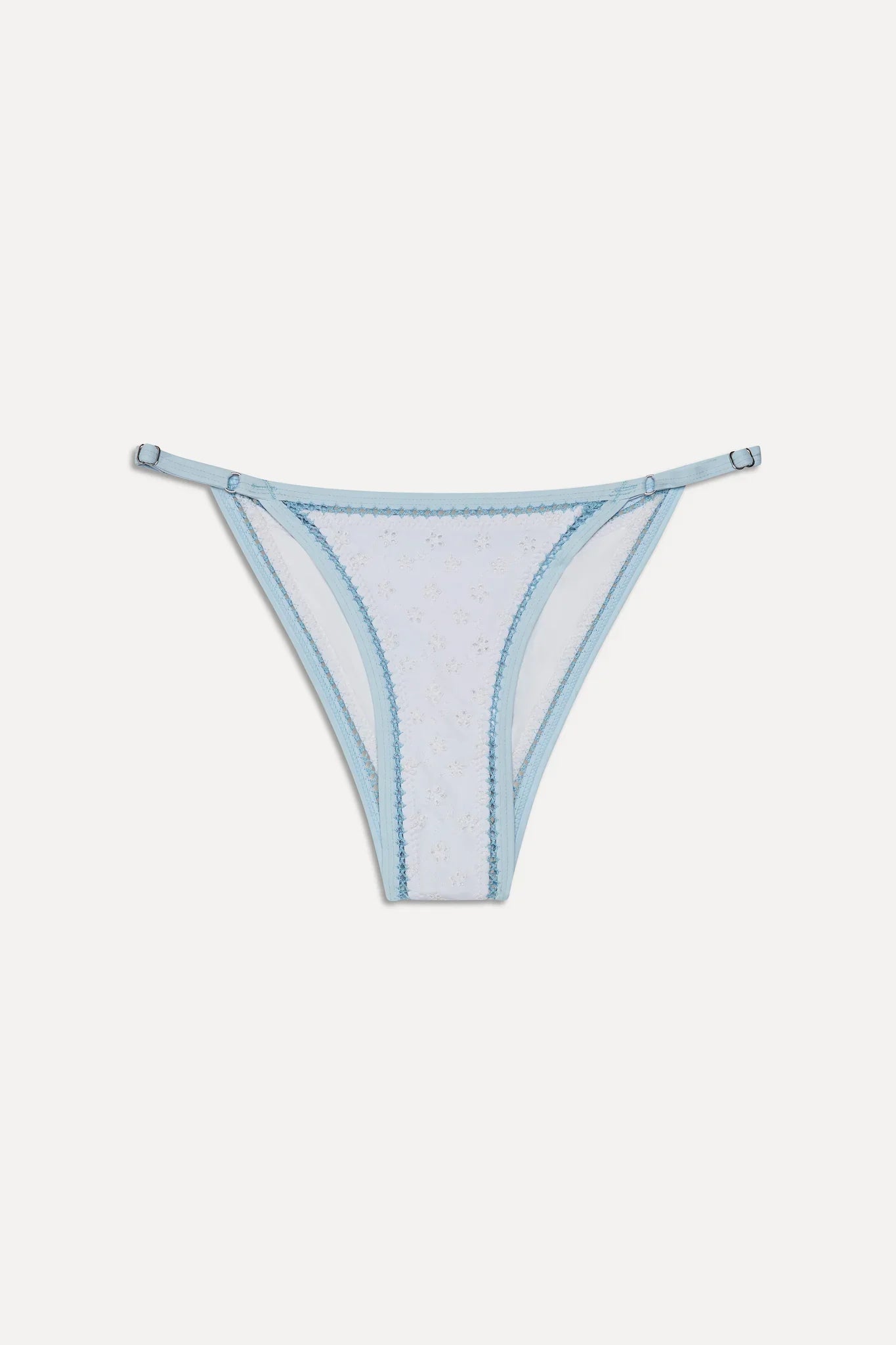 Luna Cheeky Eyelet Bikini Bottom - Spring Cloud