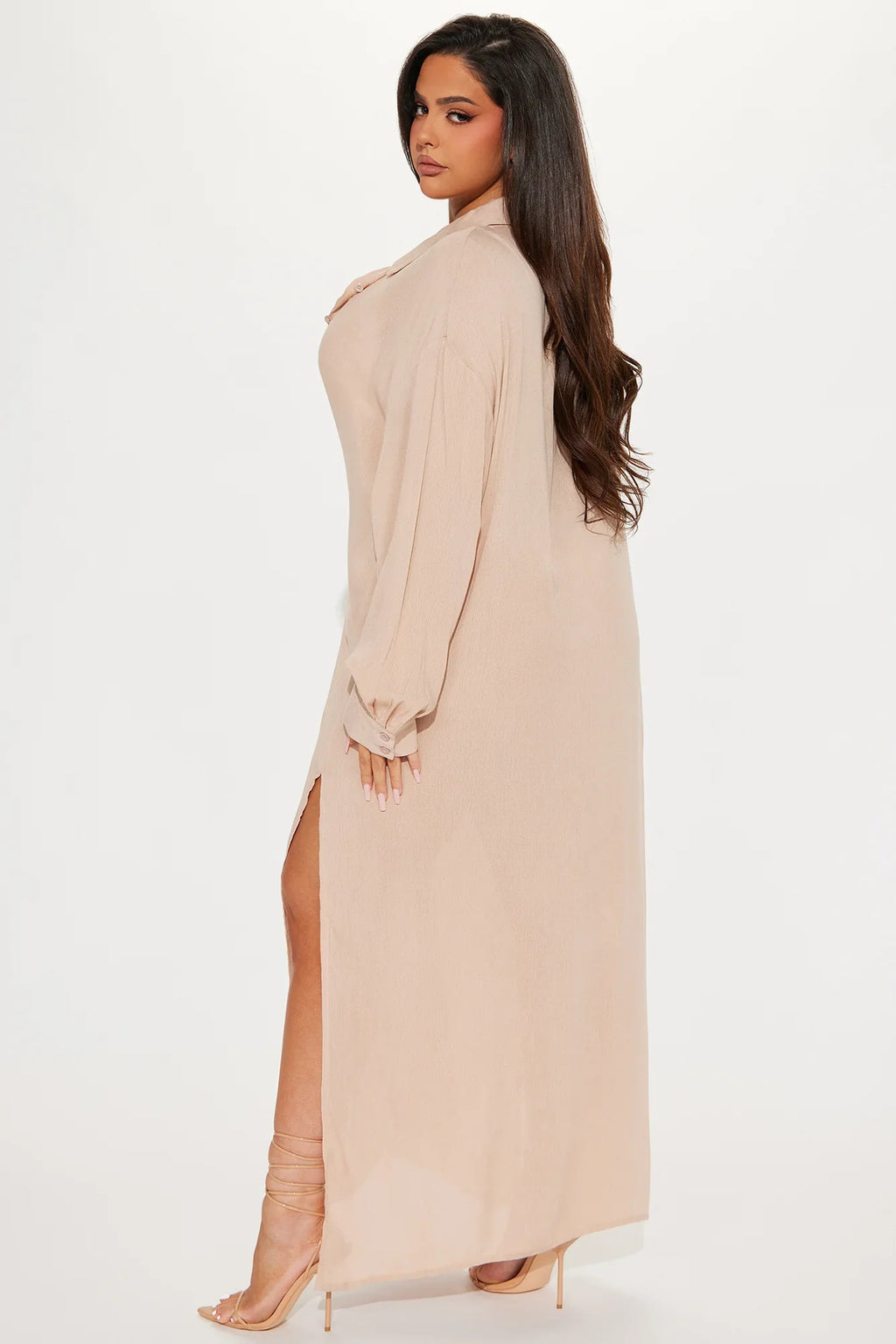 Breezy Nights Linen Swim Cover Up Kimono - Taupe