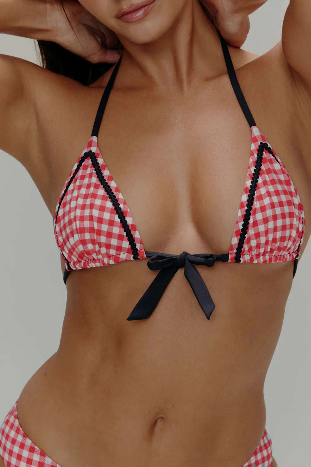 Coastal Micro Triangle Bikini Top - Cherry Picnic