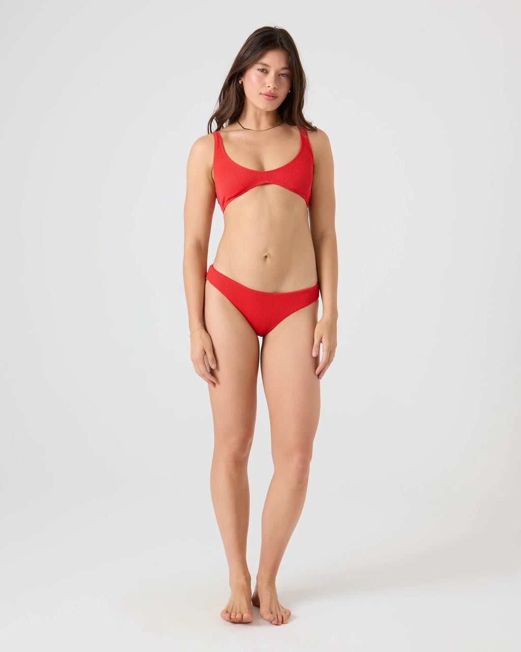 Rib Roxy Love Scoop Bralette Bikini Top