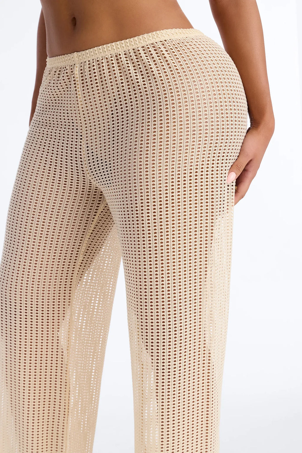 Summer Shimmer Swim Cover Up Pants - White