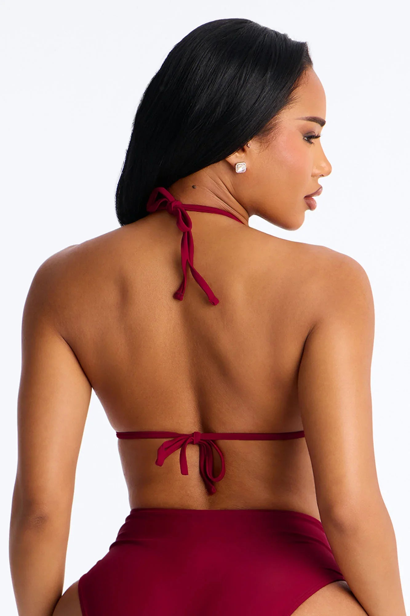 Maui Mix And Match Triangle Bikini Top - Burgundy