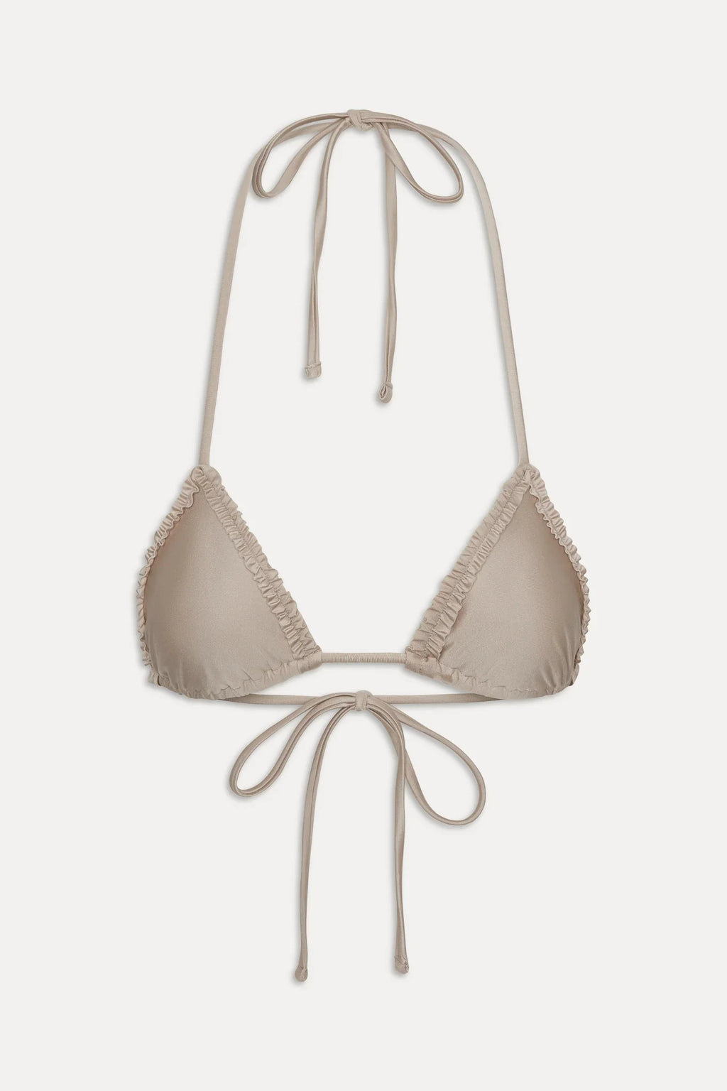 Nick Triangle Shine Bikini Top - Birthday Suit
