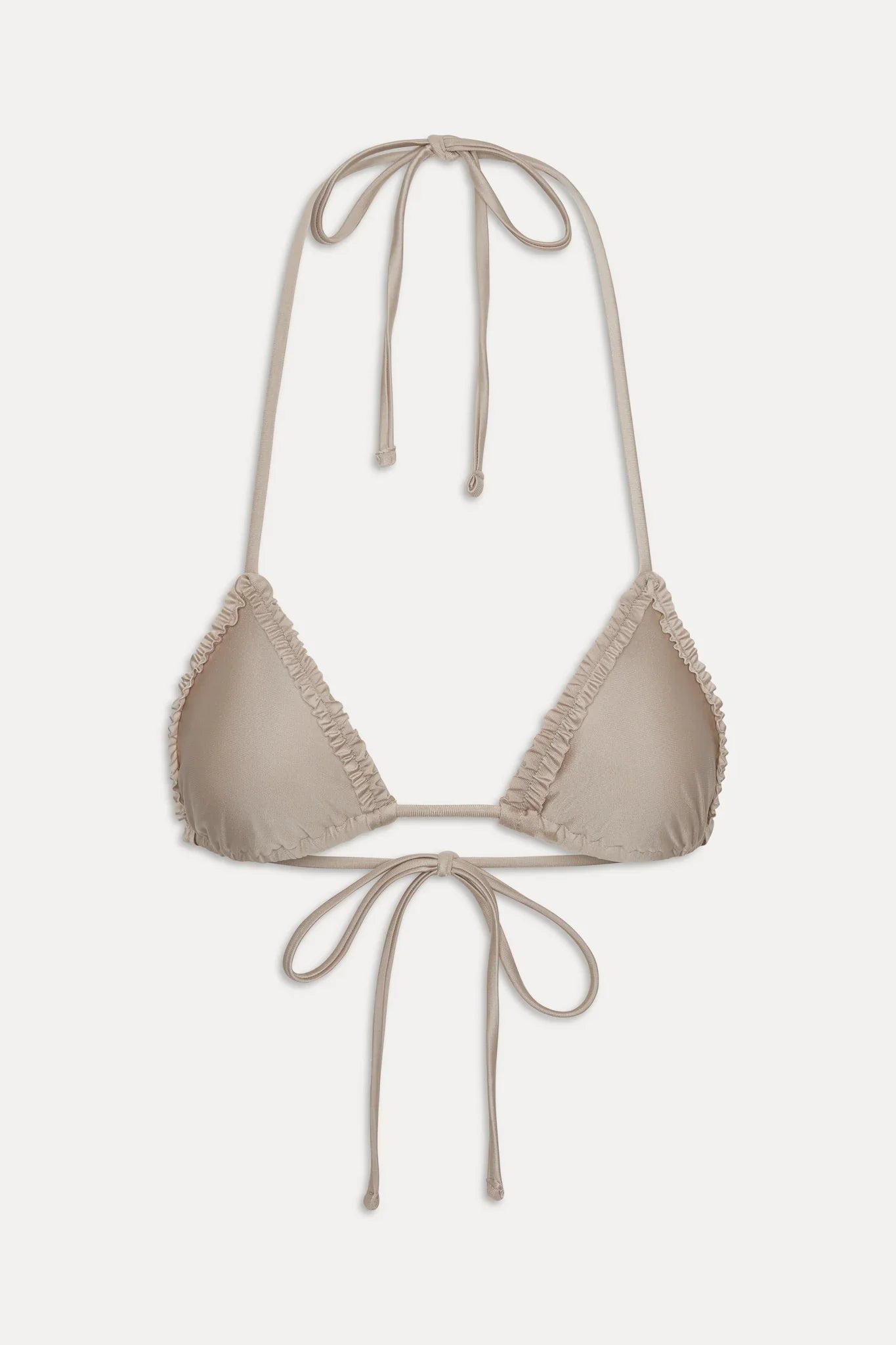 Nick Triangle Shine Bikini Top - Birthday Suit