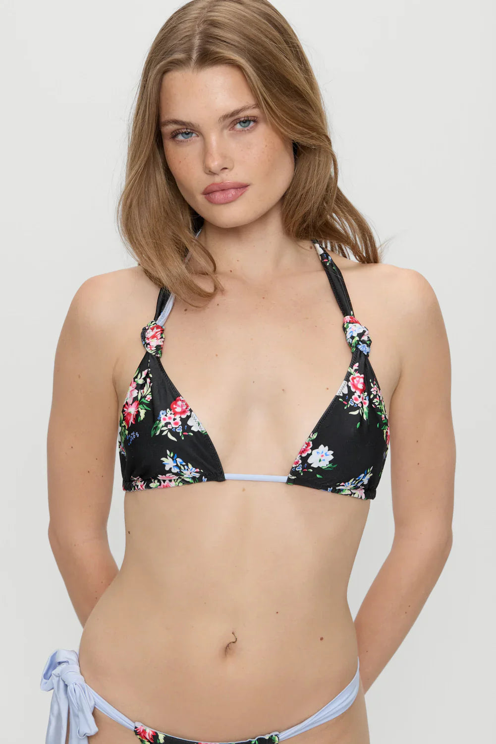 Kealy Reversible Shine Bikini Top - Bouquet