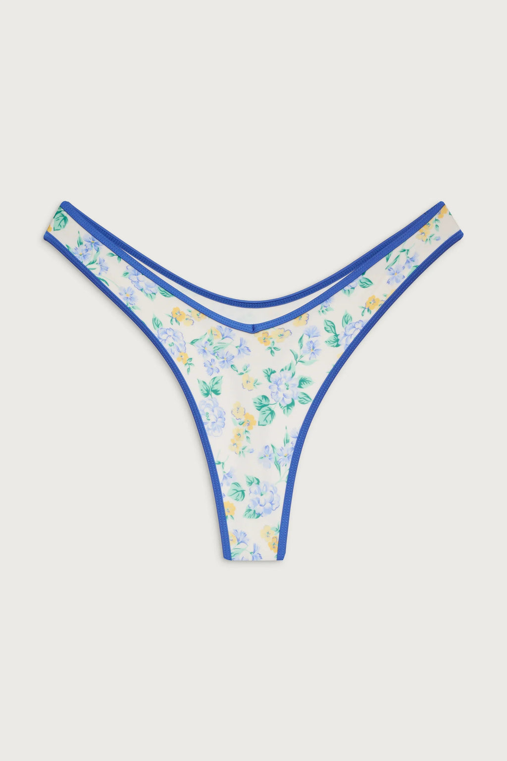 Brittany Shine Micro Bikini Bottom - Coastal Floral
