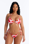 Bex 2 Piece Floral Triangle Bikini Set - Pink/combo