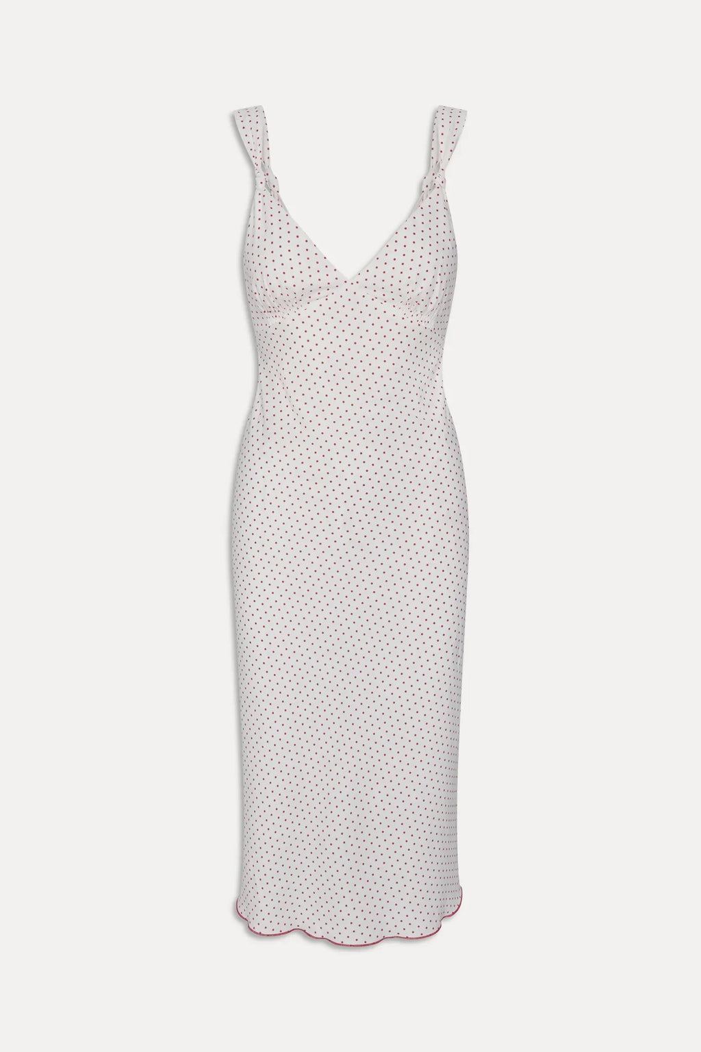 Gem Midi Slip Dress - Red Dot