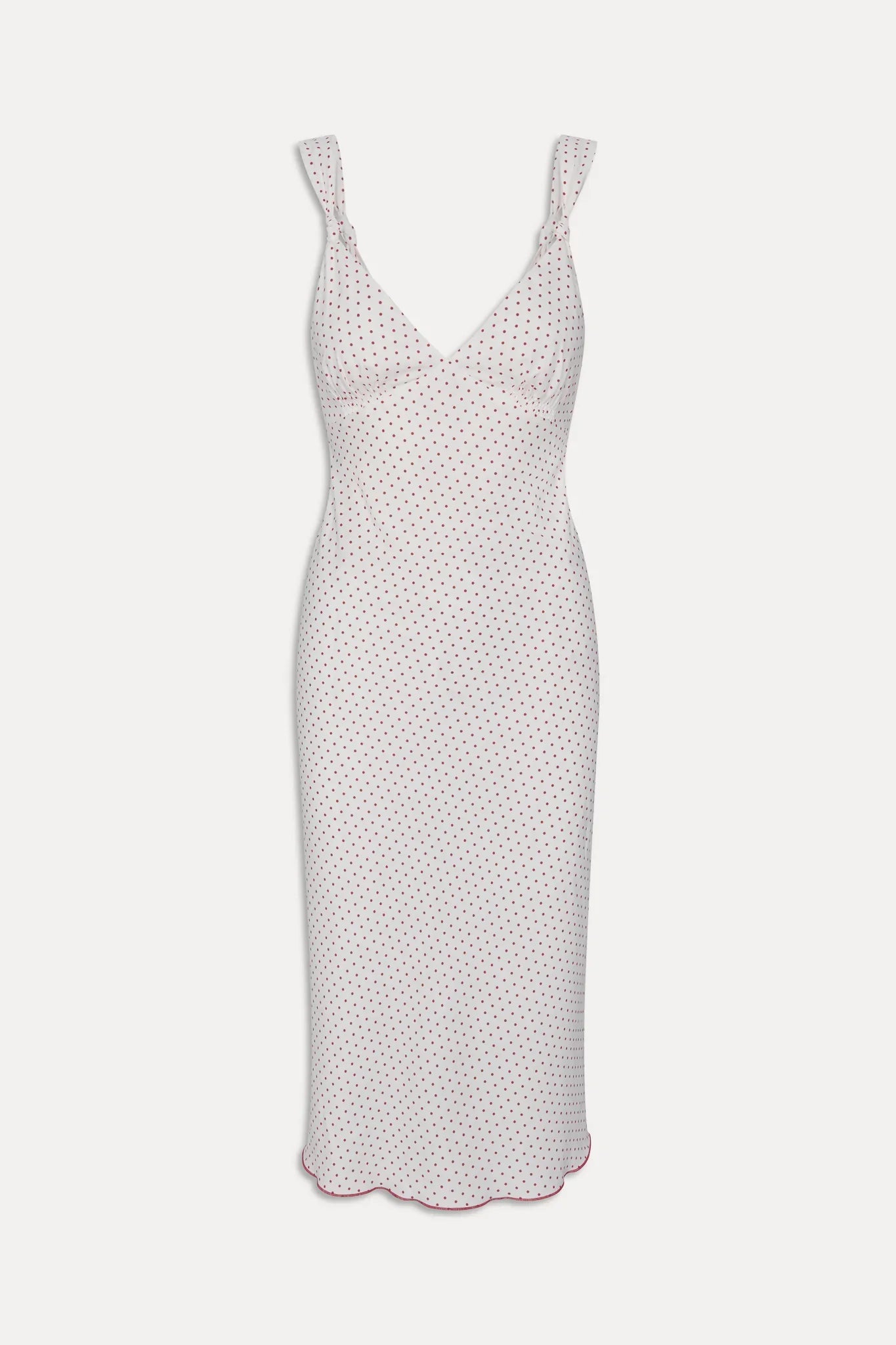 Gem Midi Slip Dress - Red Dot