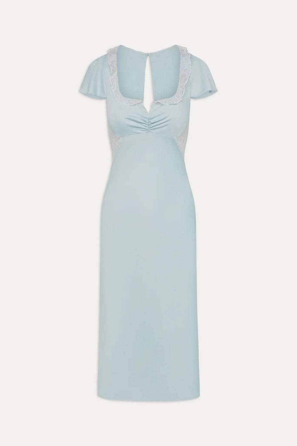 Delicate Lace Midi Dress - Angel's Breath