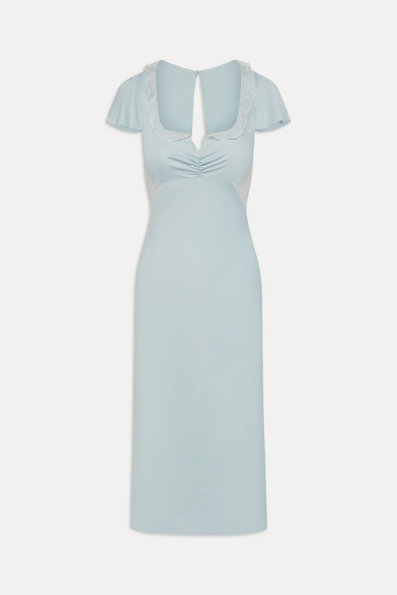 Delicate Lace Midi Dress - Angel's Breath