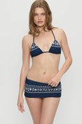 Nick Triangle Halter Bikini Top - Malibu Blue