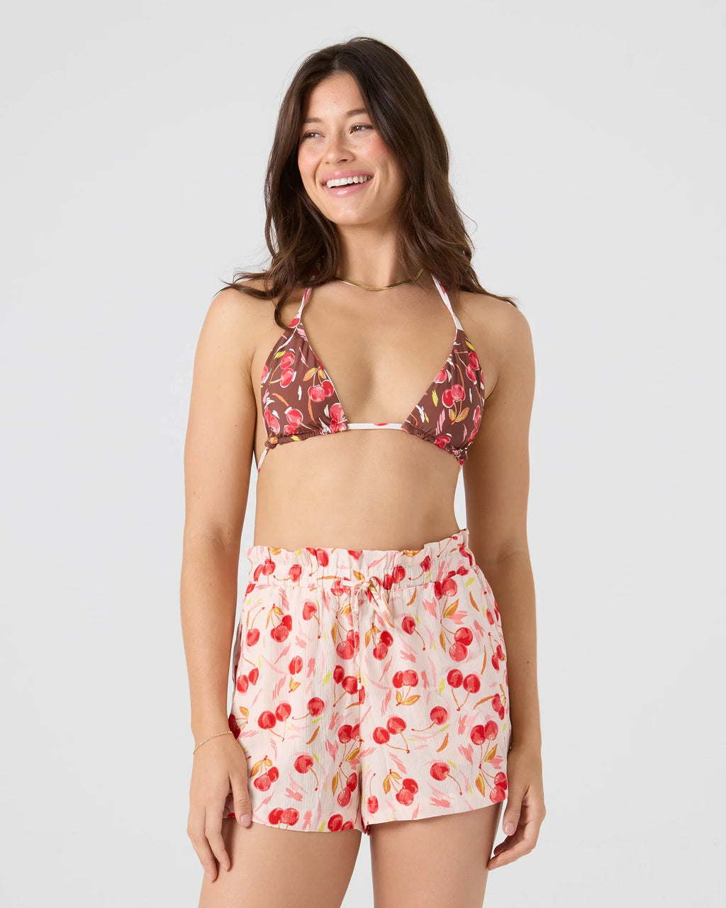 Cherry On Top Mini Tiki Triangle Bikini Top