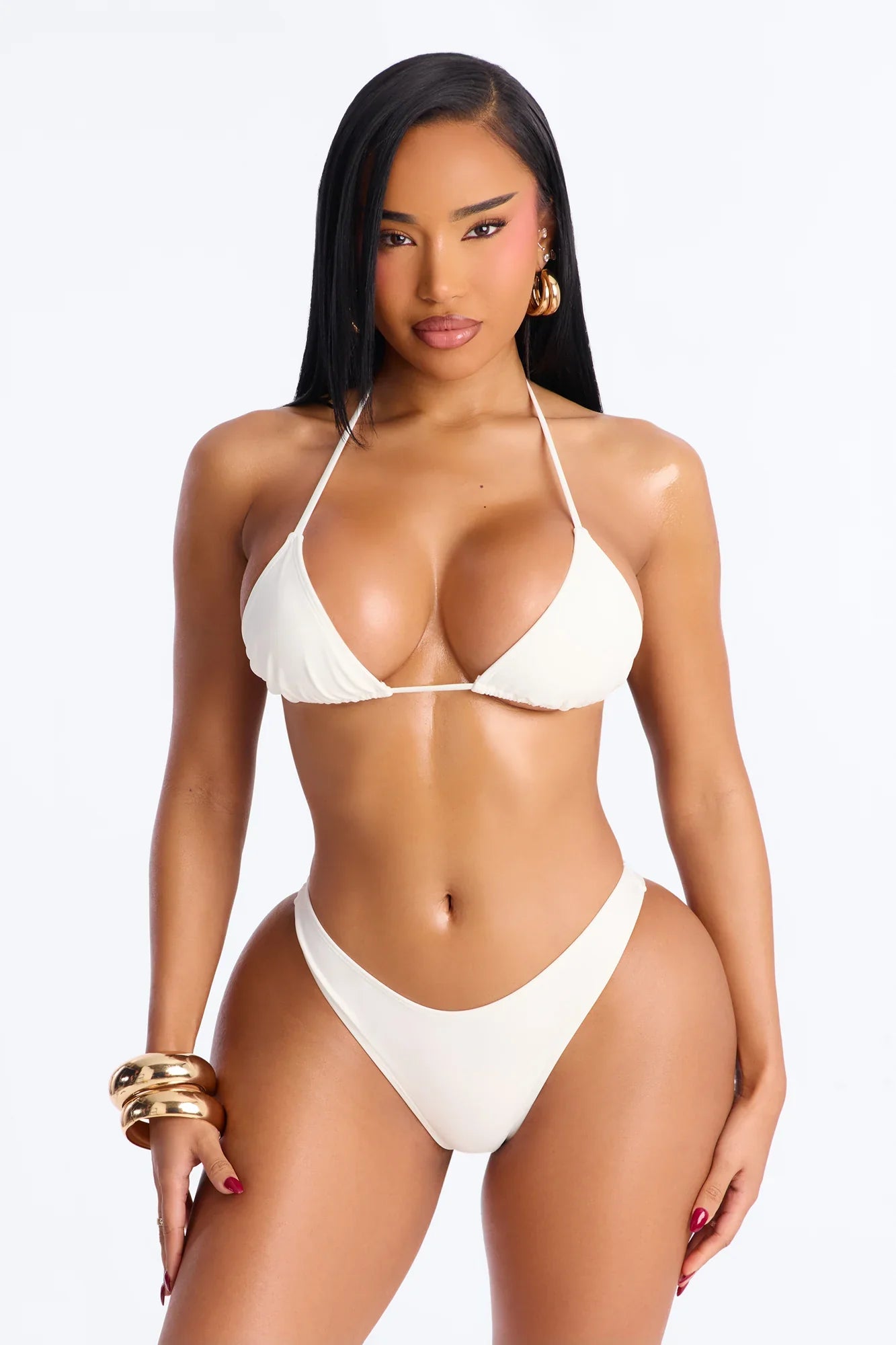 Allyson Bikini And Coverup Set - White