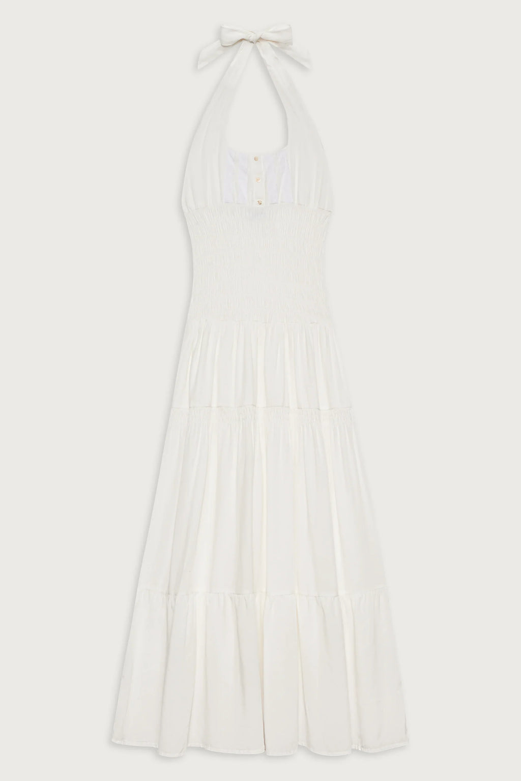 River Halter Maxi Dress - White