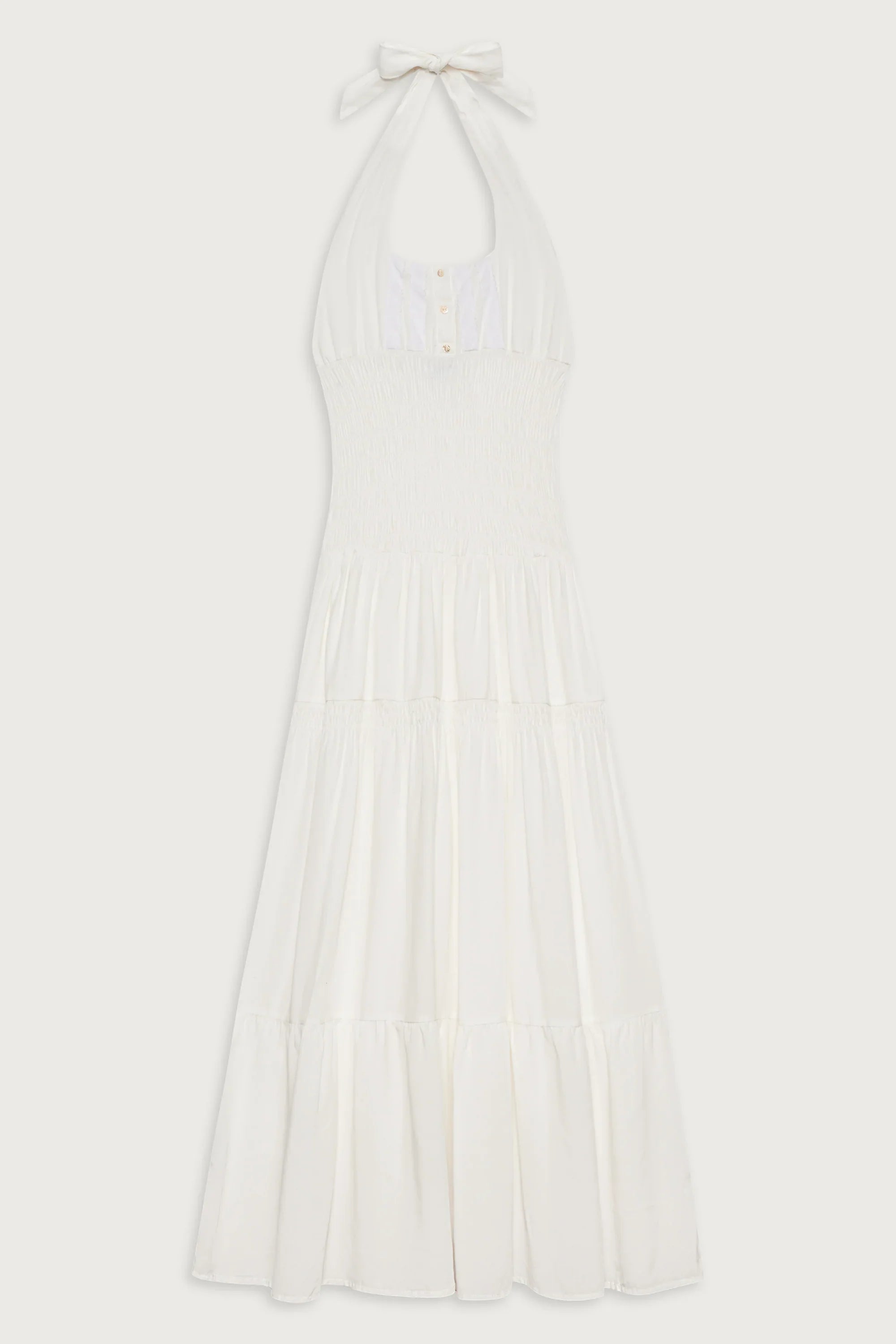 River Halter Maxi Dress - White