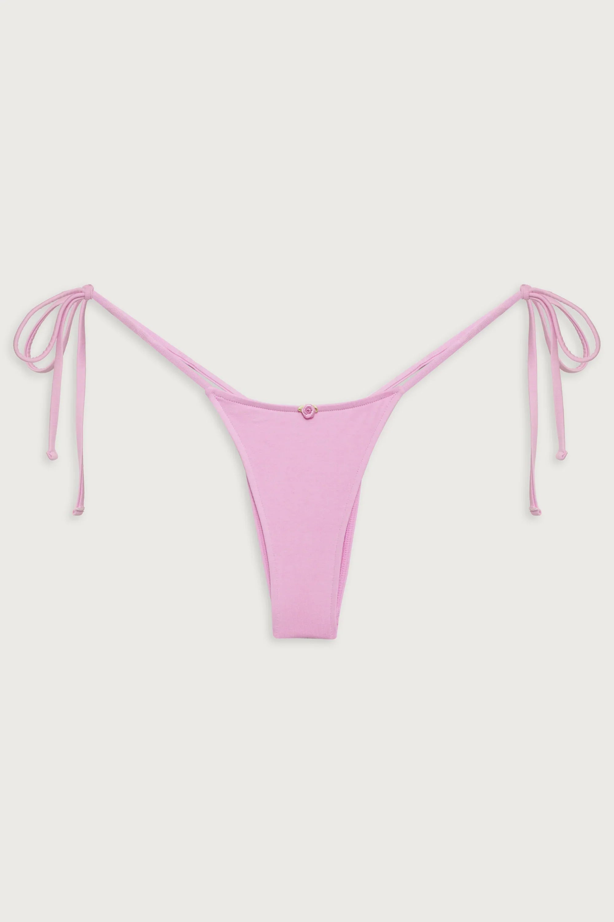 Divine Tie Side Skimpy Bikini Bottom - French Rose