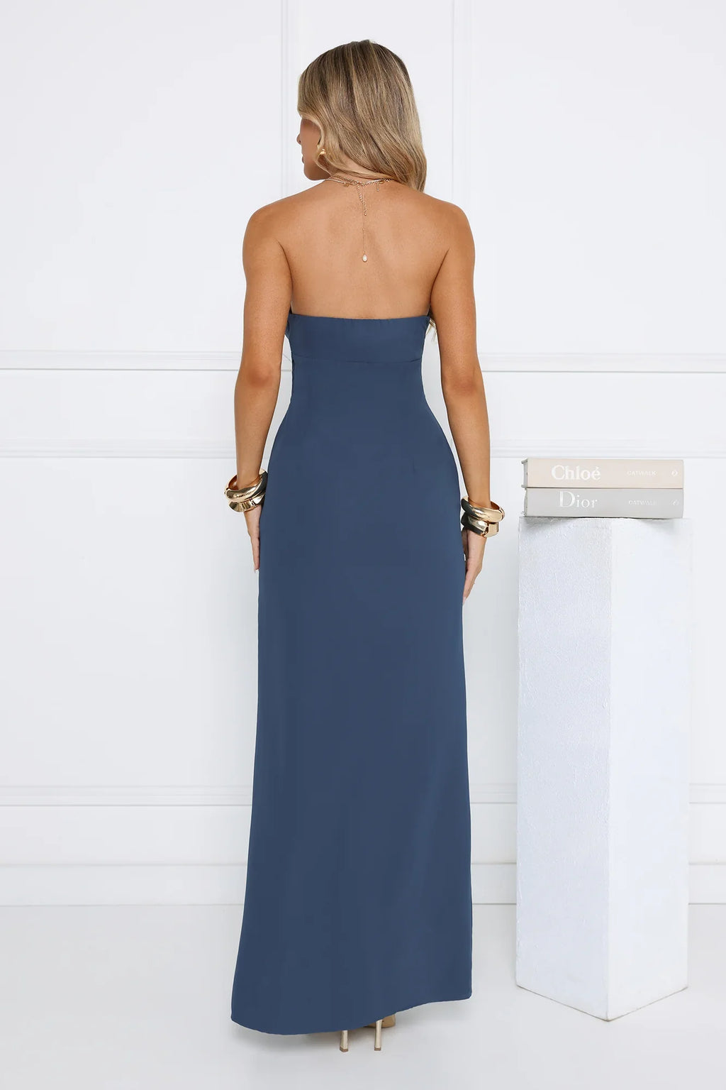 Twirl Queen Strapless Maxi Dress Teal