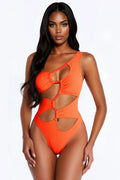 Michelle Cutout 1 Piece Swimsuit - Orange