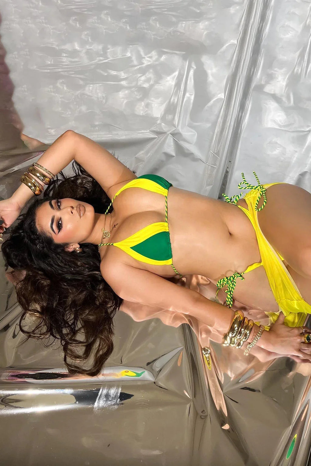 Gisele 3 Piece Bikini Set - Yellow/combo