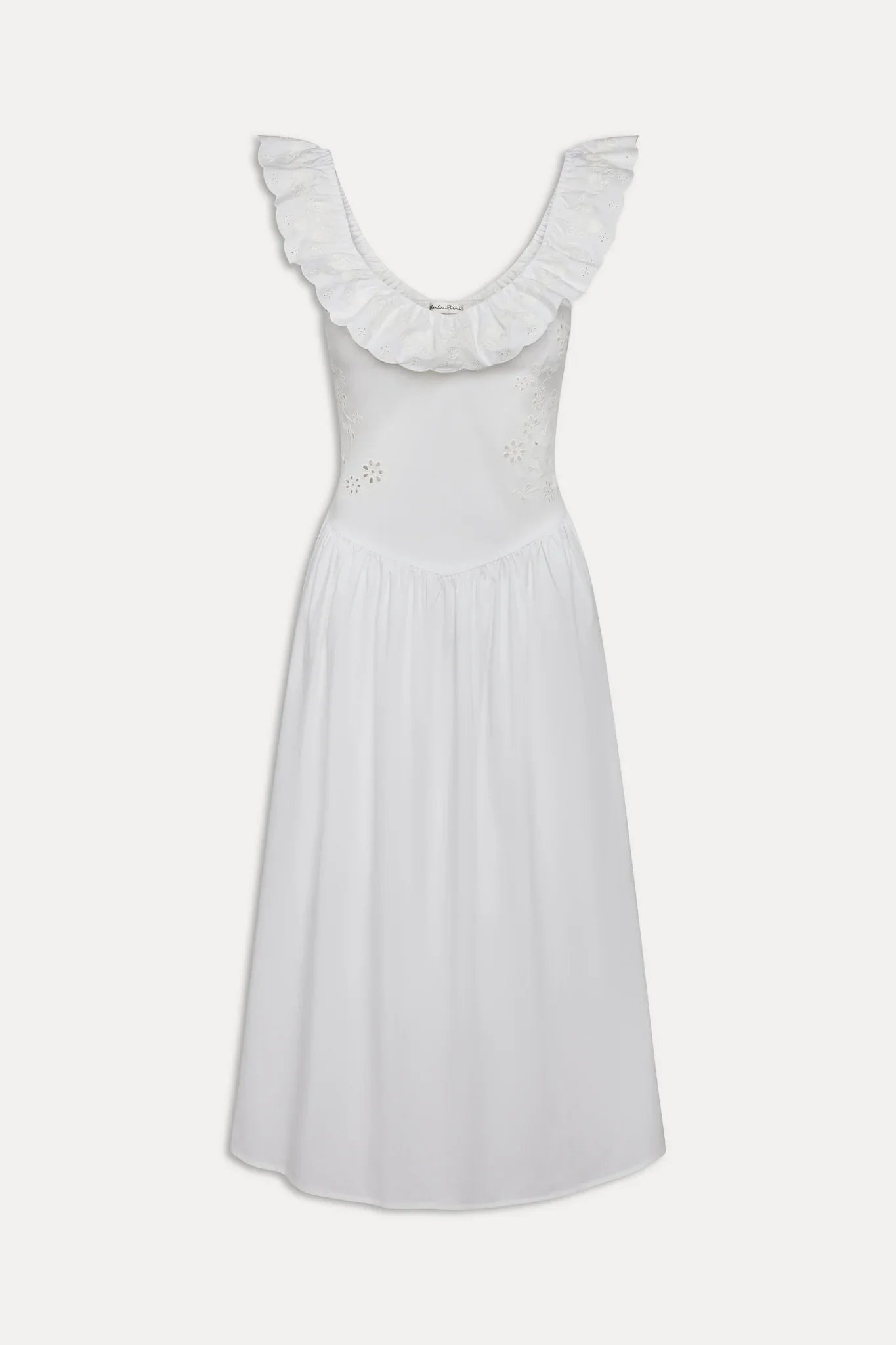 Georgia Cotton Embroidered Midi Dress - Angel's Meadow