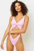 Emma Cheeky High Leg One Piece Swimsuit - Love Pink