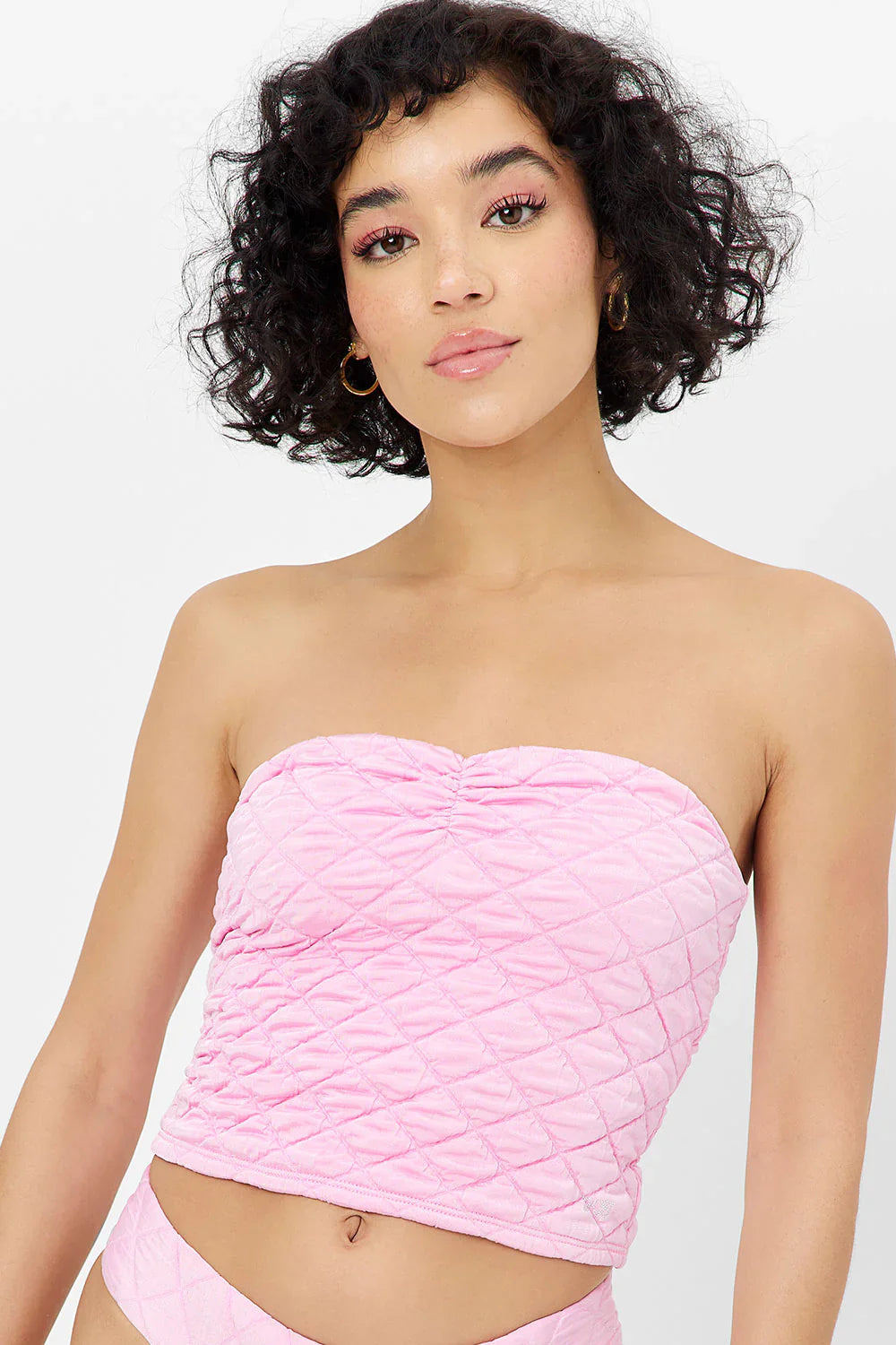 Lani Strapless Bikini Top - Baby Pink