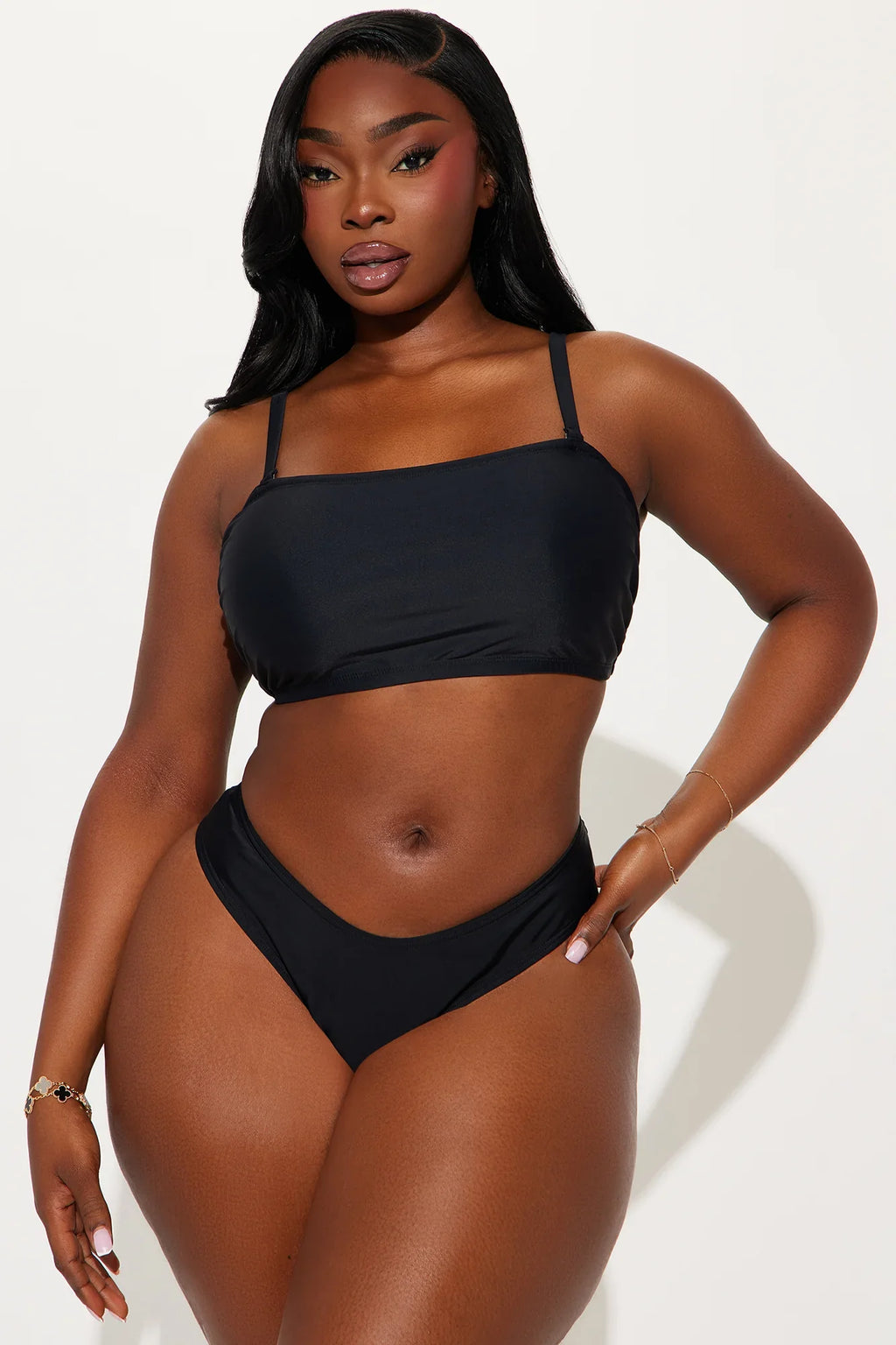 Maui Mix And Match Bandeau Bikini Top - Black